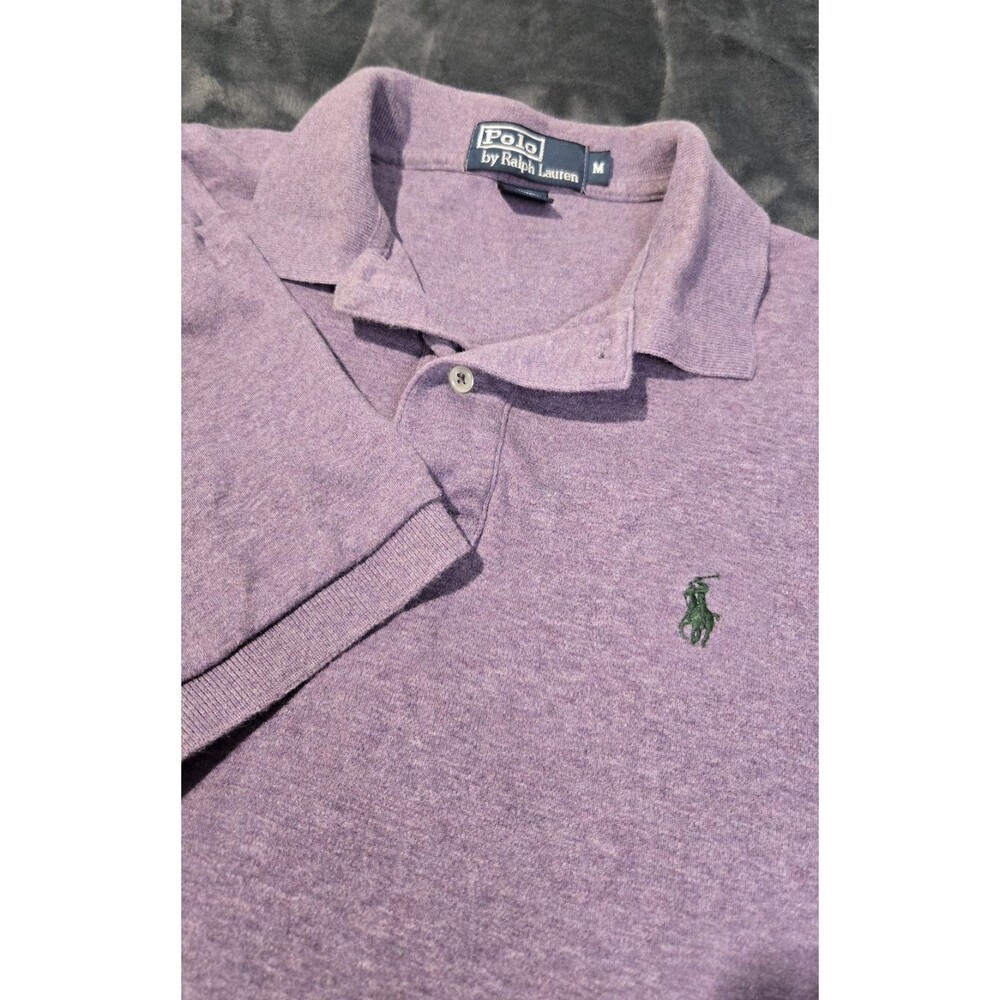 Polo Ralph Lauren Mens M Classic Fit Purple Polo Shirt Cotton Short Sleeve Pony